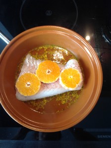 Tajine kabeljauw met sinaasappel